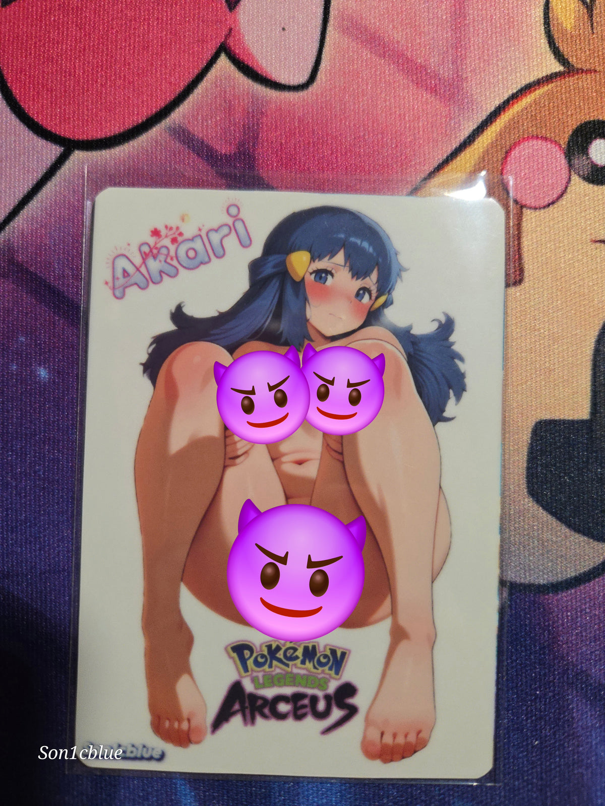 Akari Pokemon Custom Glow Waifu card Spicy Feet Art