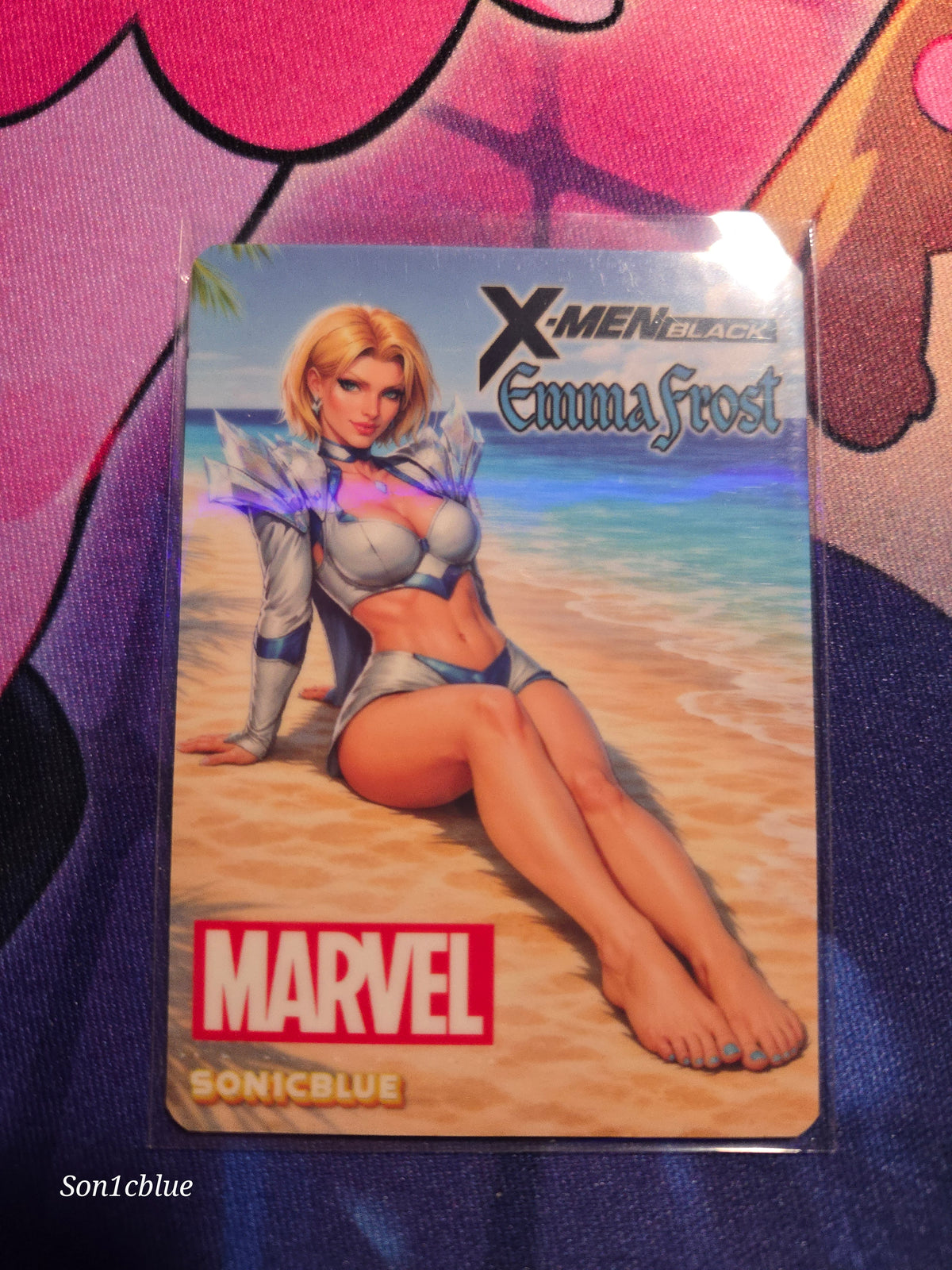 Emma Frost Marvel Custom Glow Waifu card Feet Art 5