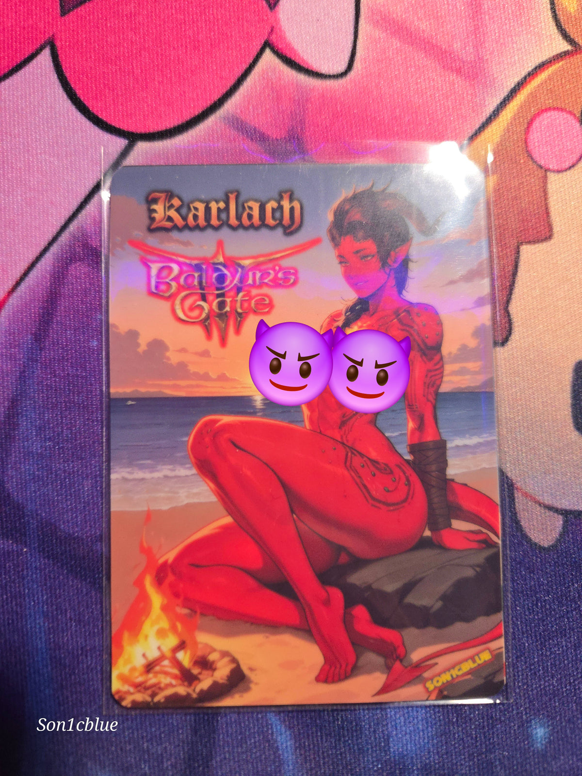Karlach Baulders Gate Custom Glow Waifu card Feet Art 7