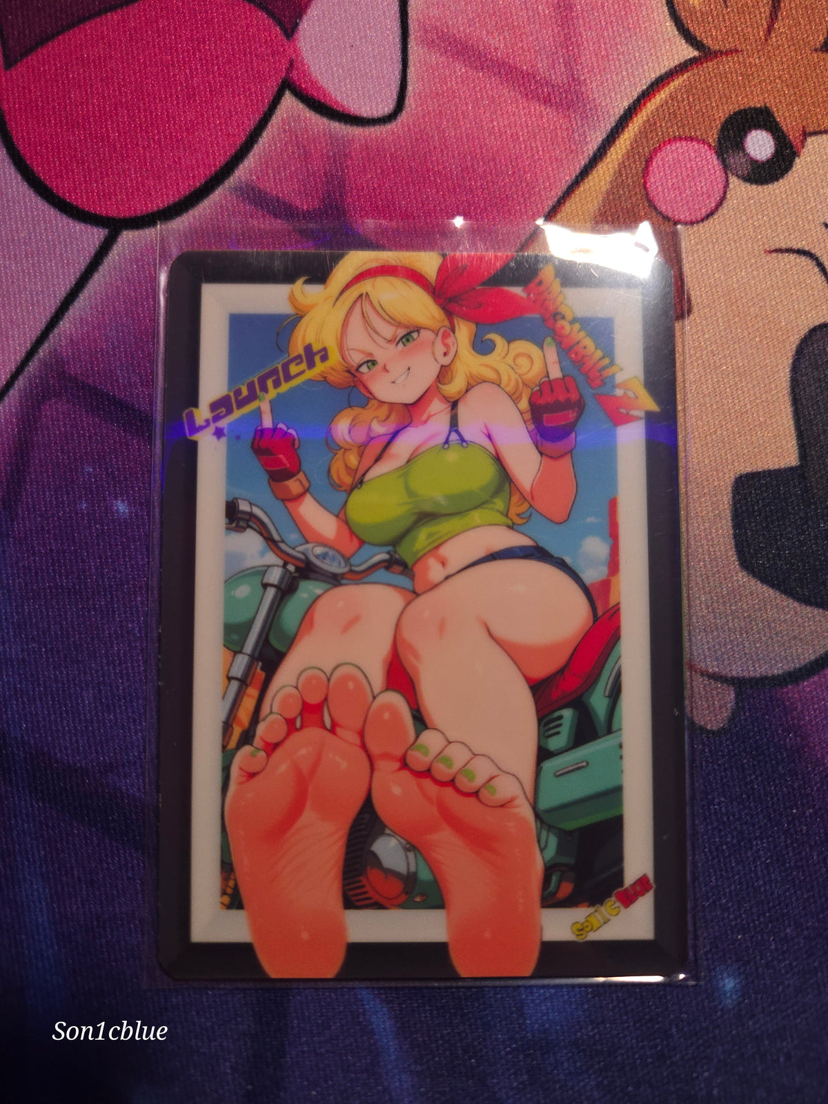Launch Dragon Ball Z Custom Glow Waifu card Feet Art 2