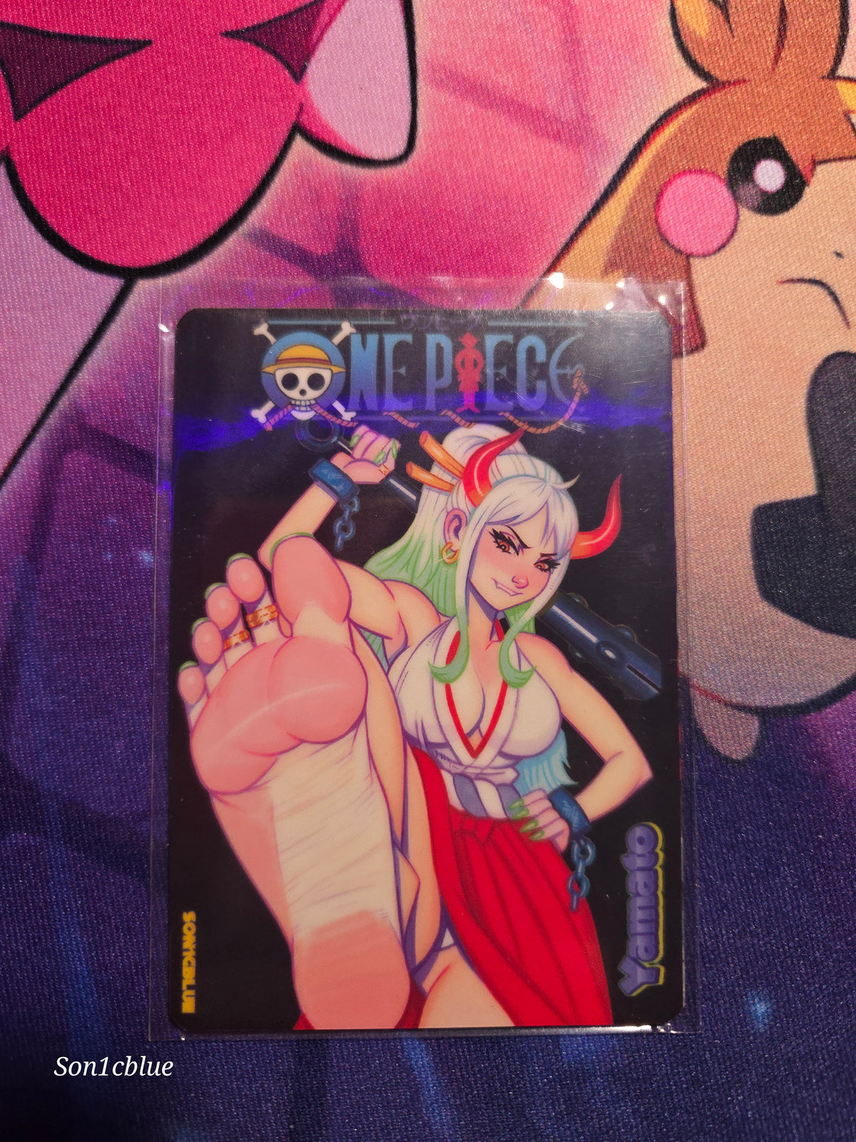 Yamato One Piece Custom Glow Waifu card Feet Art