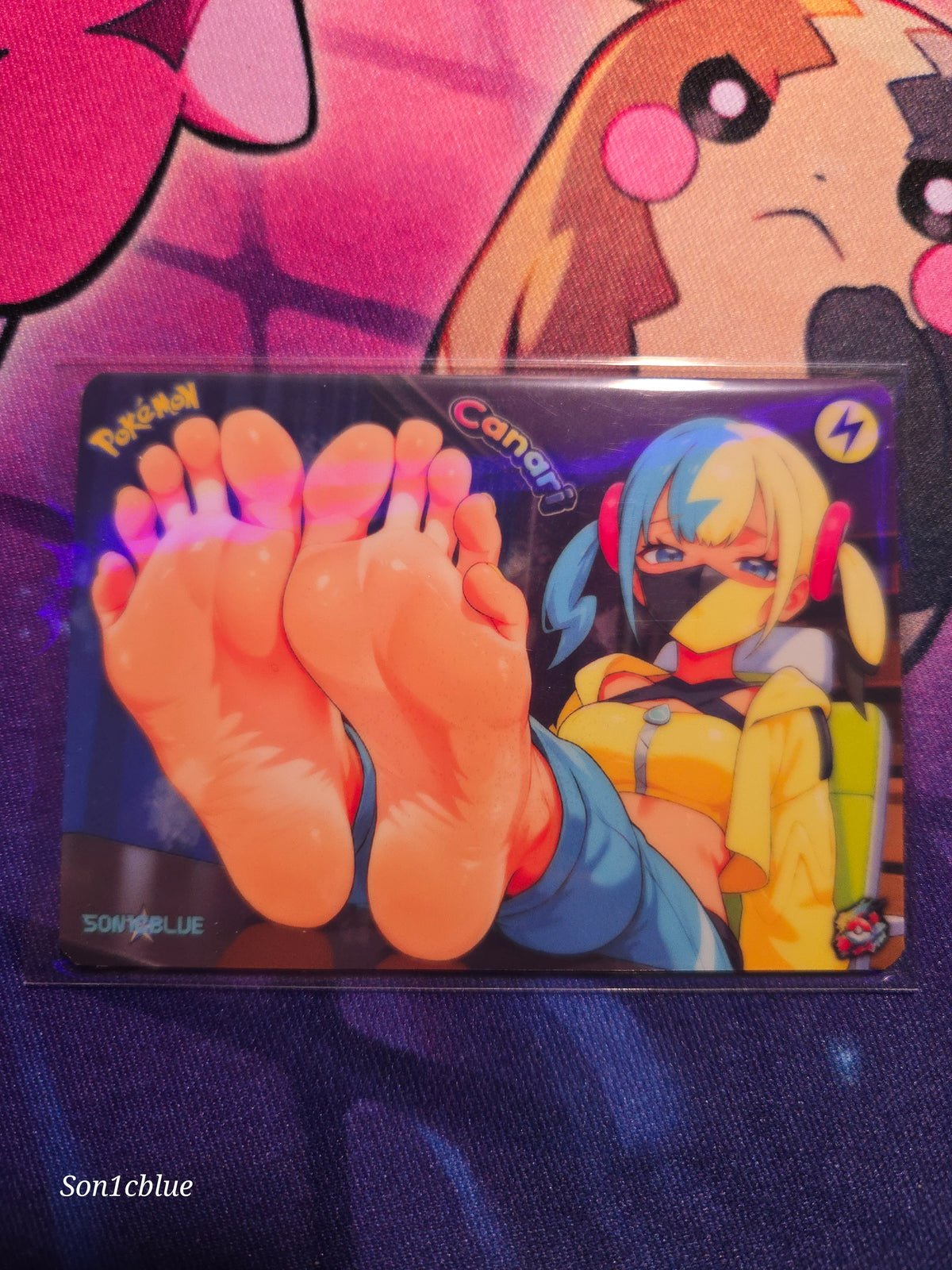 Canari Pokemon Custom Glow Waifu card Feet Art