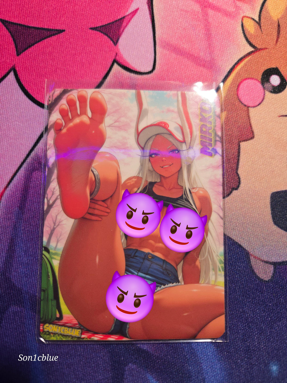 Mirko My Hero Academia Custom Glow Waifu card Spicy Feet Art
