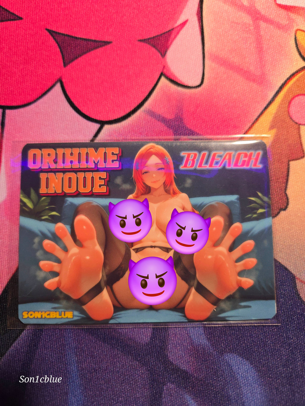 Orihime Inoue Bleach Custom Glow Waifu card Spicy Feet Art