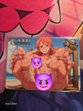 Nami One Piece Custom Glow Waifu card Spicy Feet Art
