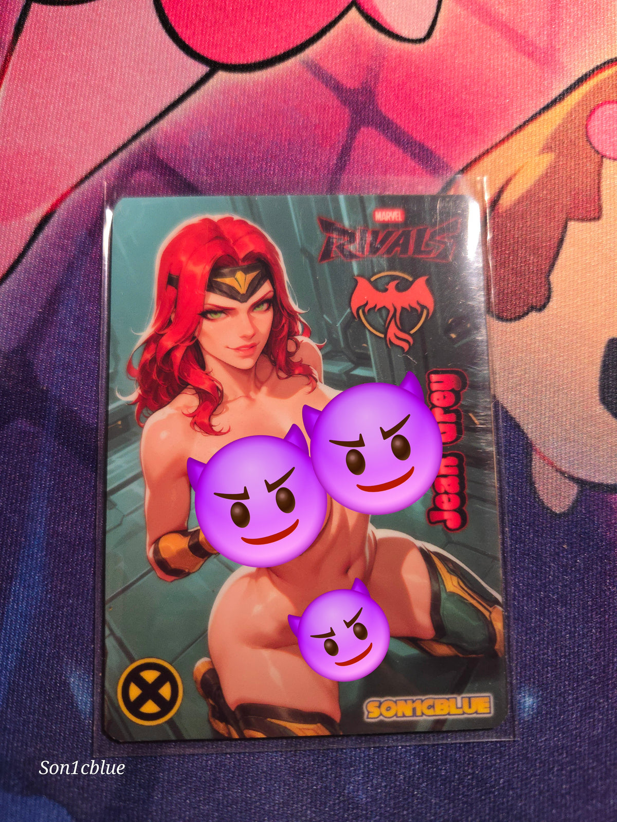 Jean Grey X-Men Marvel Vixens Custom Glow Waifu card Spicy Fan Art