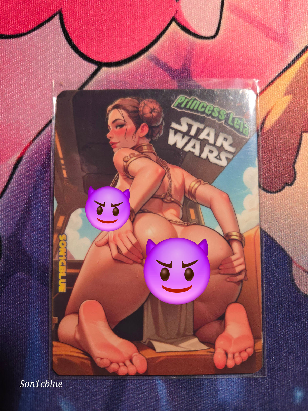 Princess Leia Star Wars Custom Glow Waifu card Spicy Feet Art