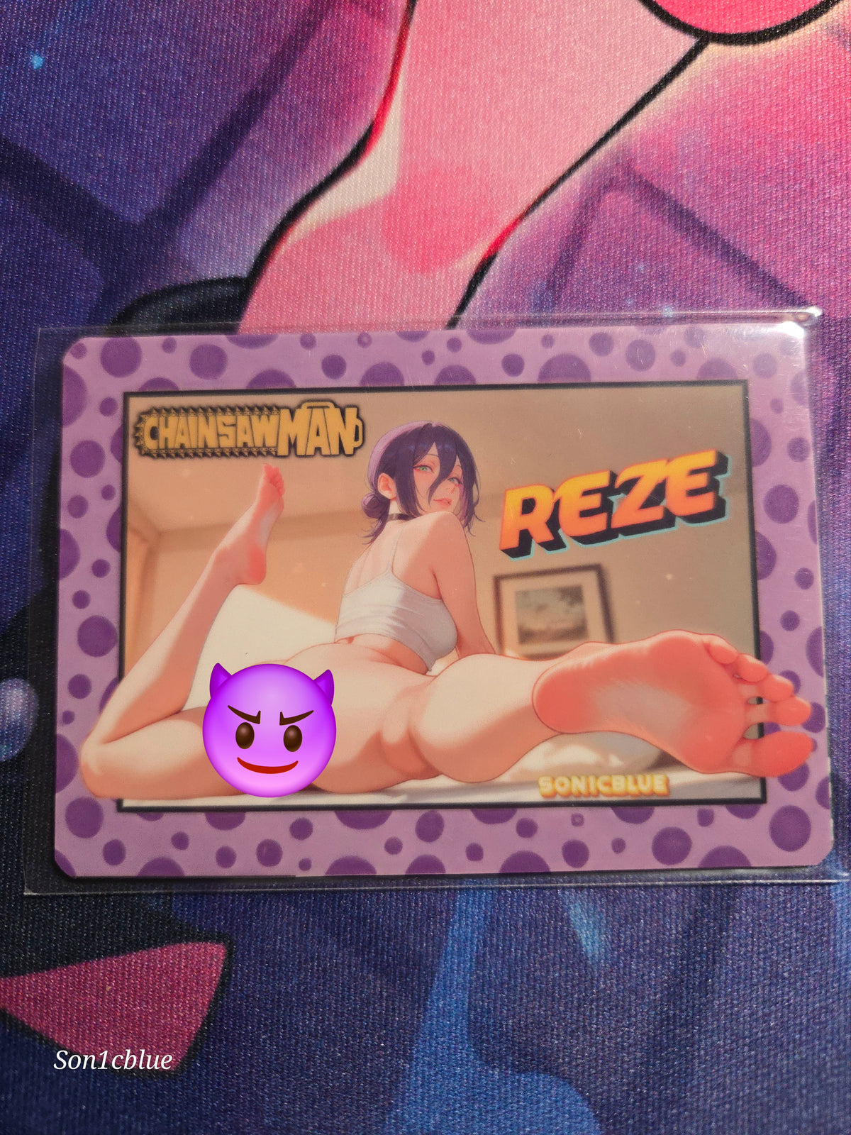 Reze Chainsaw man Custom Glow Waifu card Spicy Feet art 2