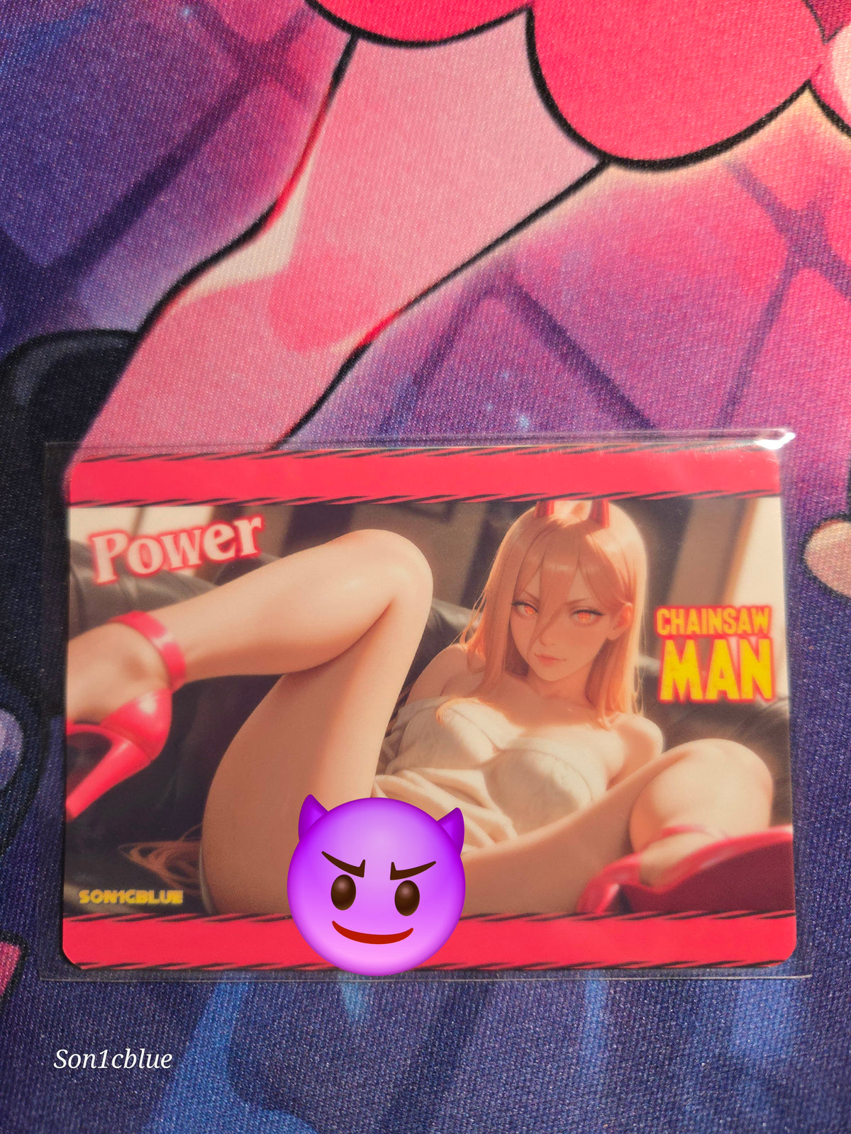 Power Chainsaw man Custom Glow Waifu card Spicy Feet Art 2