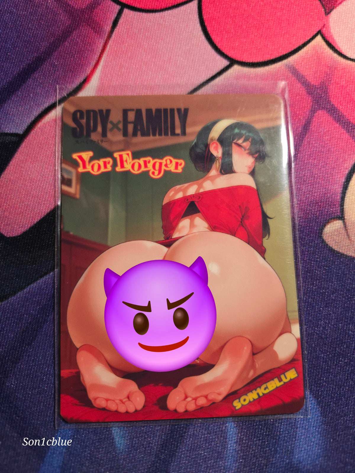 Yor Forger Spy Family Custom Glow Waifu card Spicy Feet Art