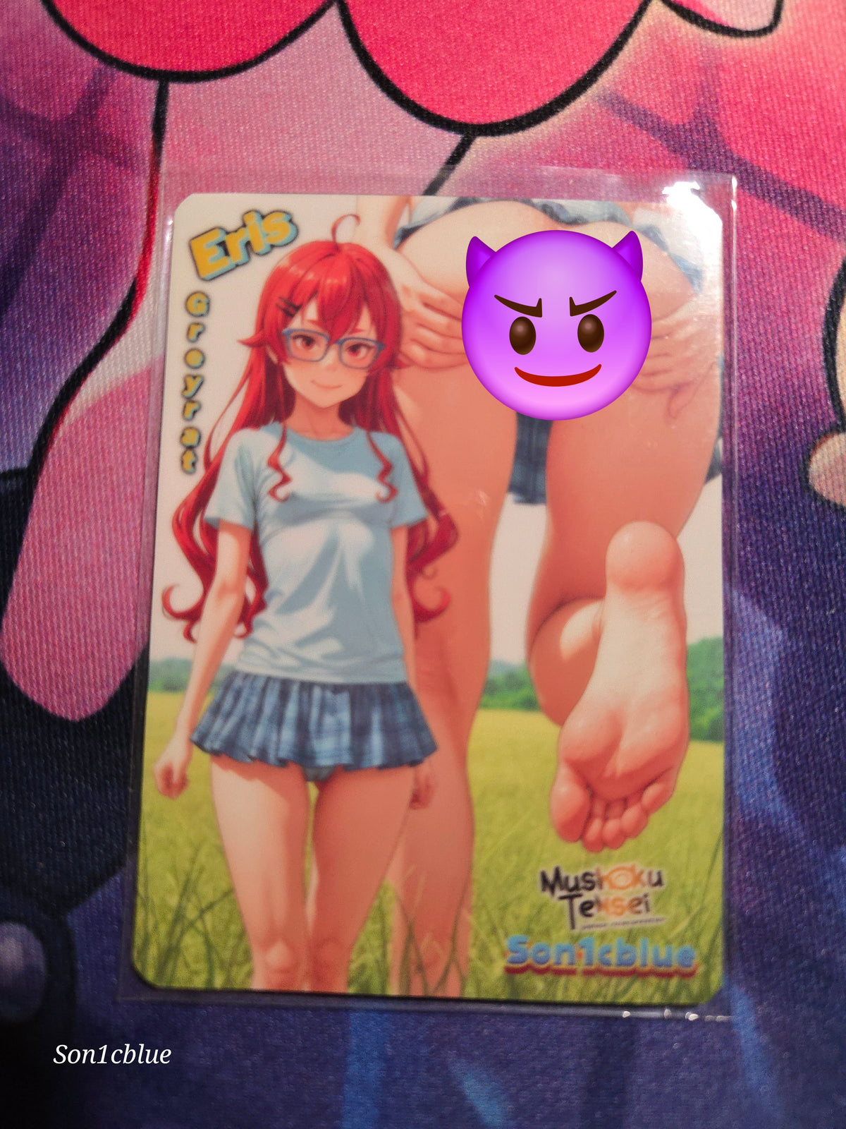 Eris Greyrat Mushoku Tensei: Jobless Reincarnation Custom Glow Waifu card Spicy Feet Art