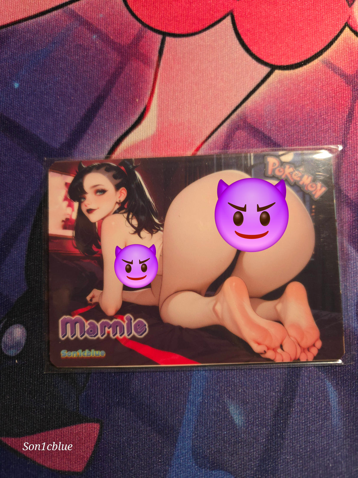 Marnie Pokemon Custom Glow Waifu card Spicy Feet Art 2