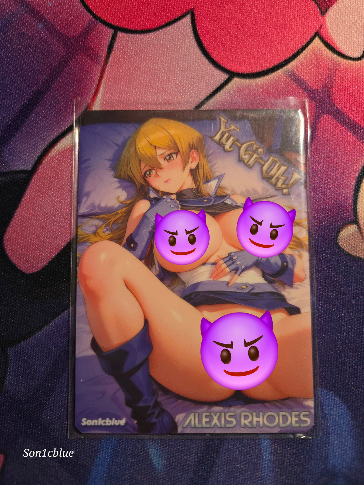 Alexis Rhodes Yu-Gi-Oh! Custom Glow Waifu card Spicy Fan Art