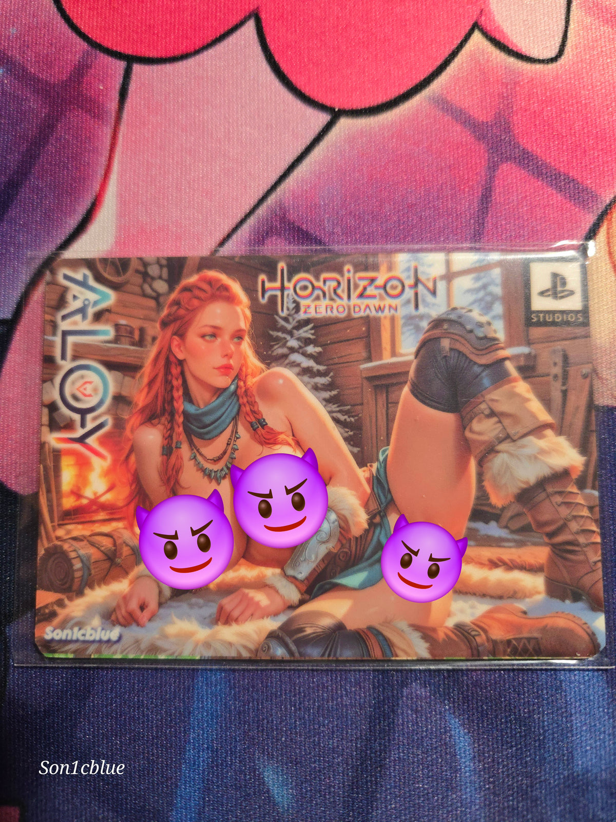 Aloy Horizon Zero Dawn Custom Glow Waifu card Spicy Fan Art