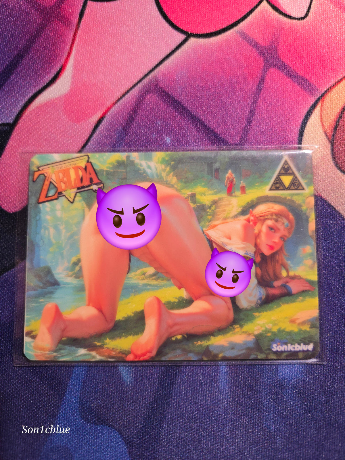 Princess Zelda Custom Glow Waifu card Spicy Feet Art 2