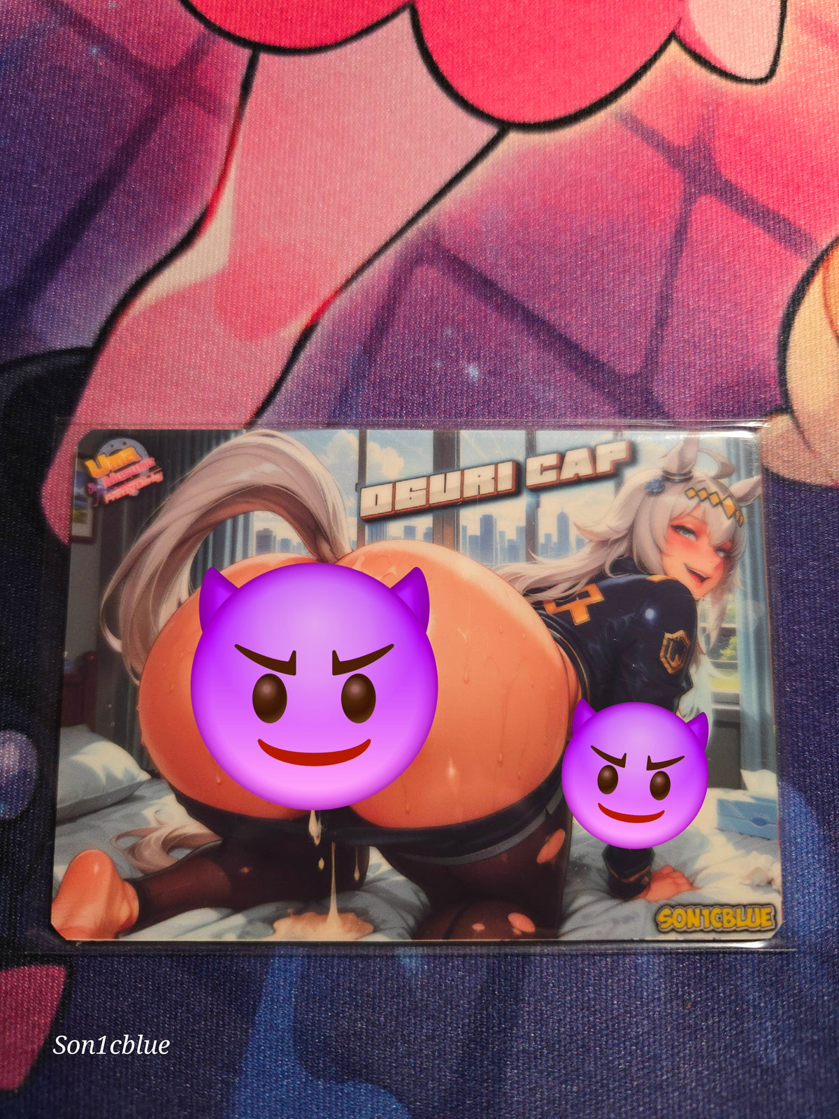 Oguri Cap Umamusume: Pretty Derby Custom Glow Waifu card Spicy Feet Art