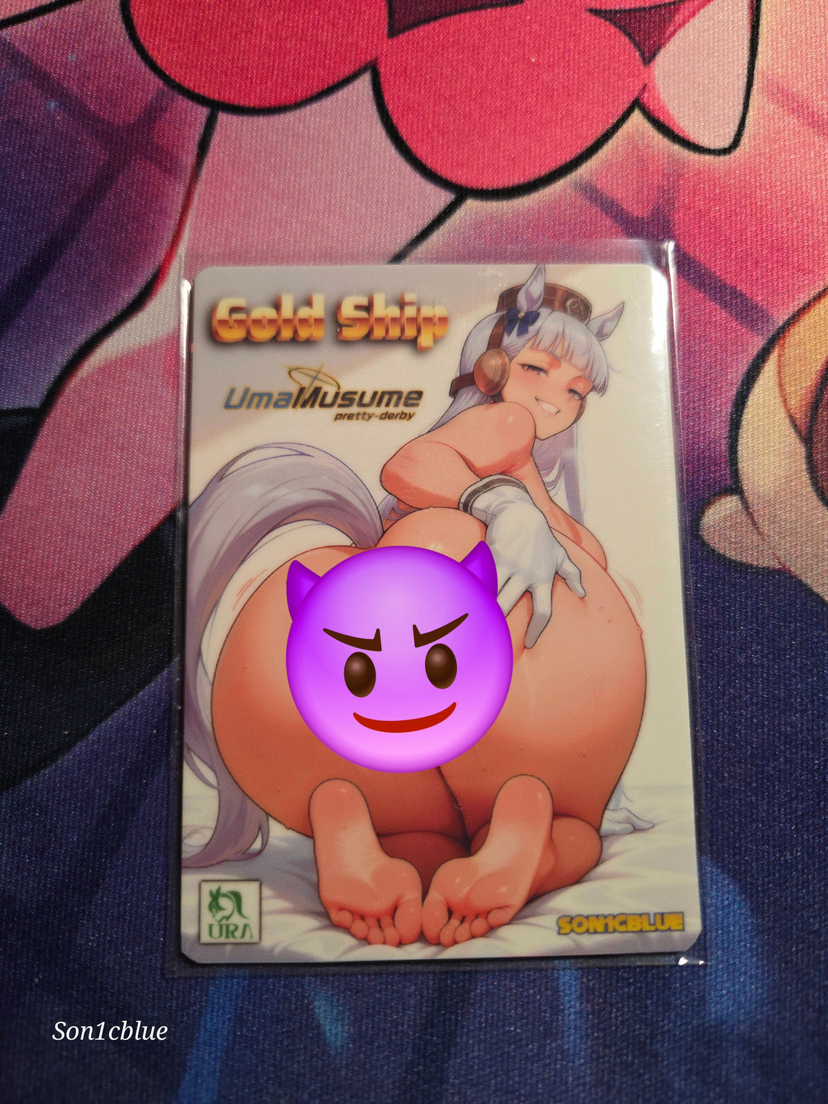 Gold Ship Umamusume: Pretty Derby Custom Glow Waifu card Spicy Feet Art