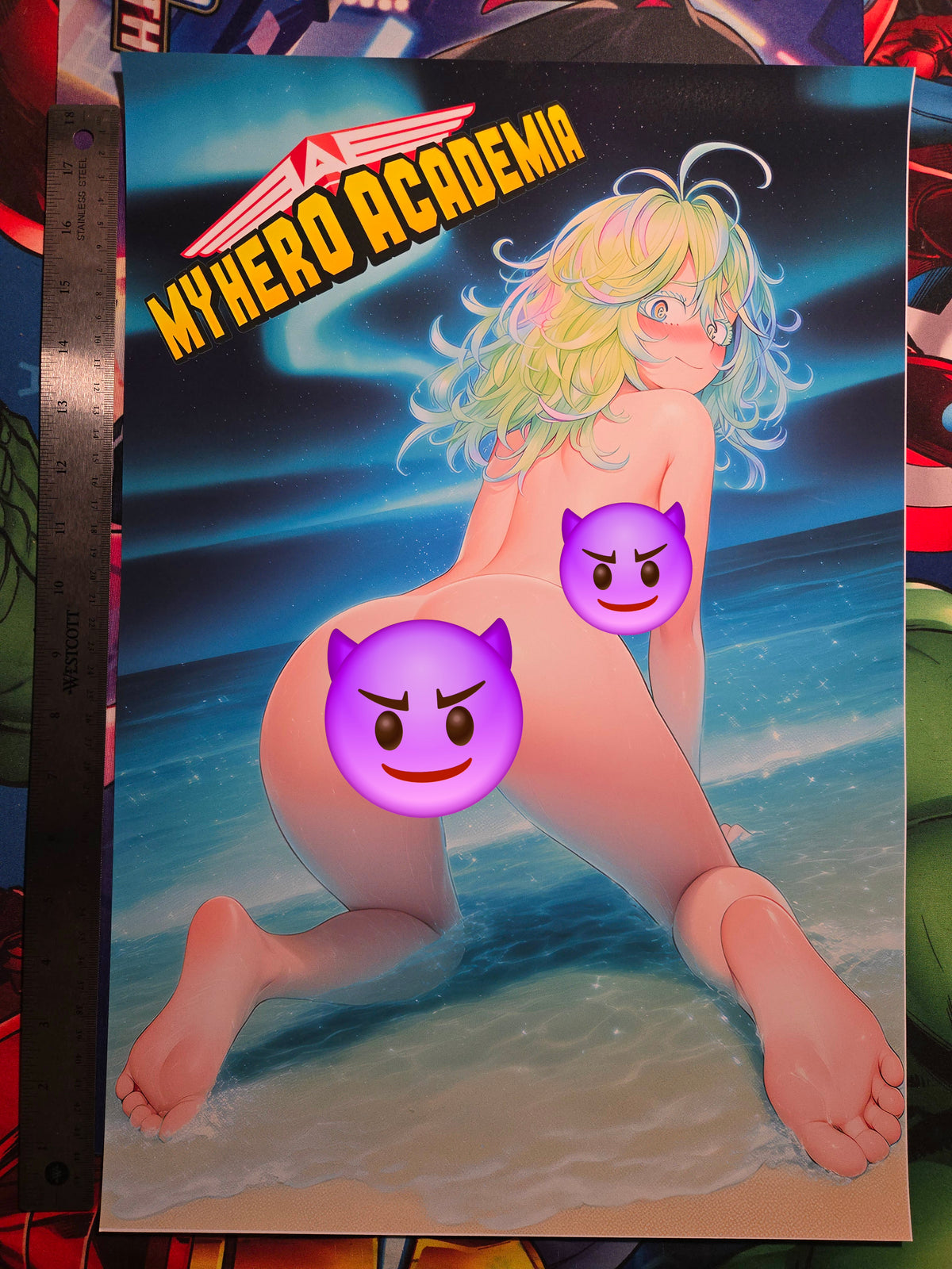 Toru Hagakure My Hero Academia Custom Waifu Poster 13x19 Spicy Feet Art