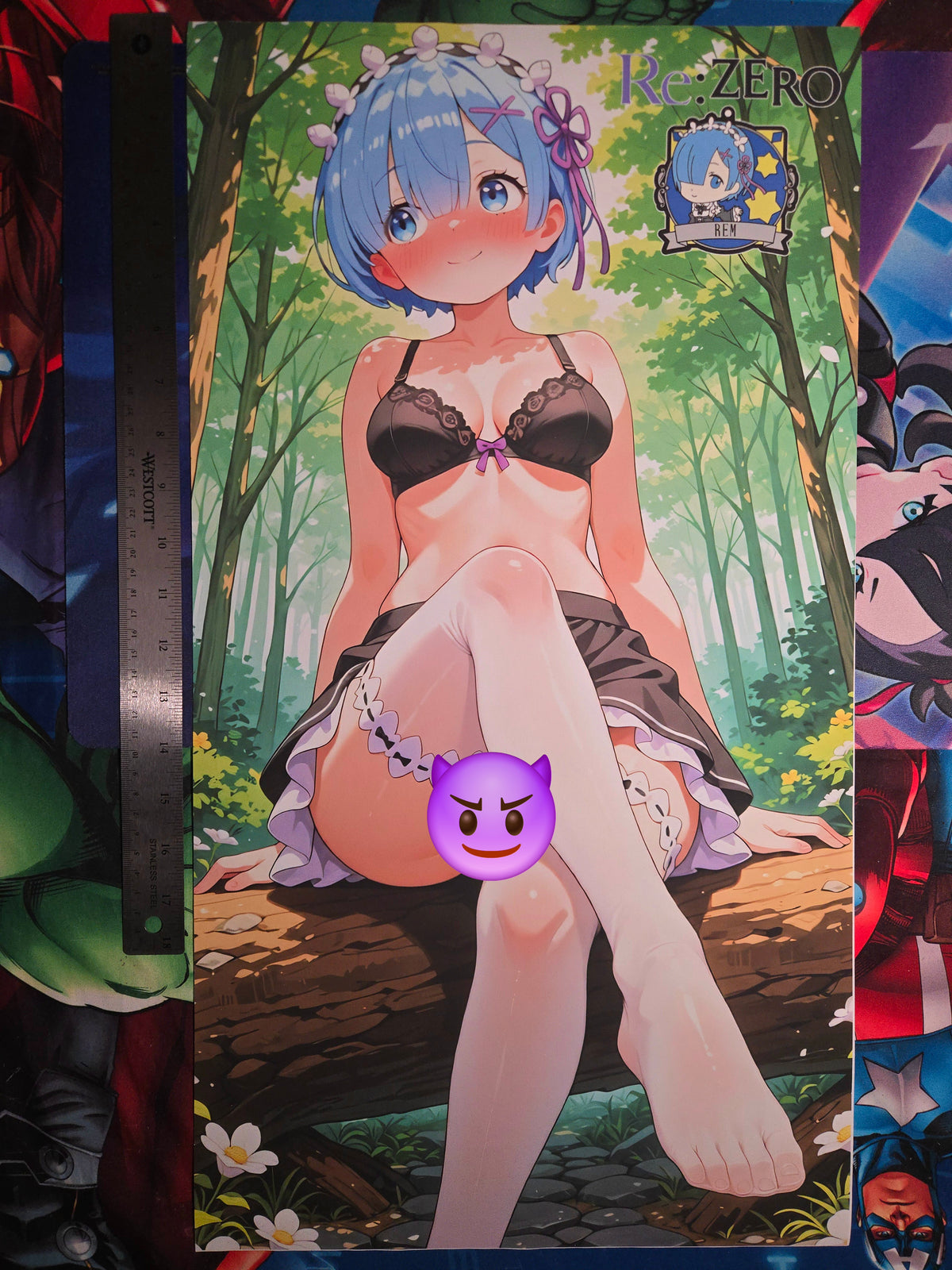 Rem Re:Zero Custom Waifu Large Spicy Wall Scroll
