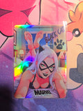Black Cat Felicia Hardy Marvel Custom Non Glow Holo Waifu card Feet Art