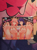 Yae Miko & Raiden Shogun Genshin Impact Custom Non Glow Waifu card Feet Art