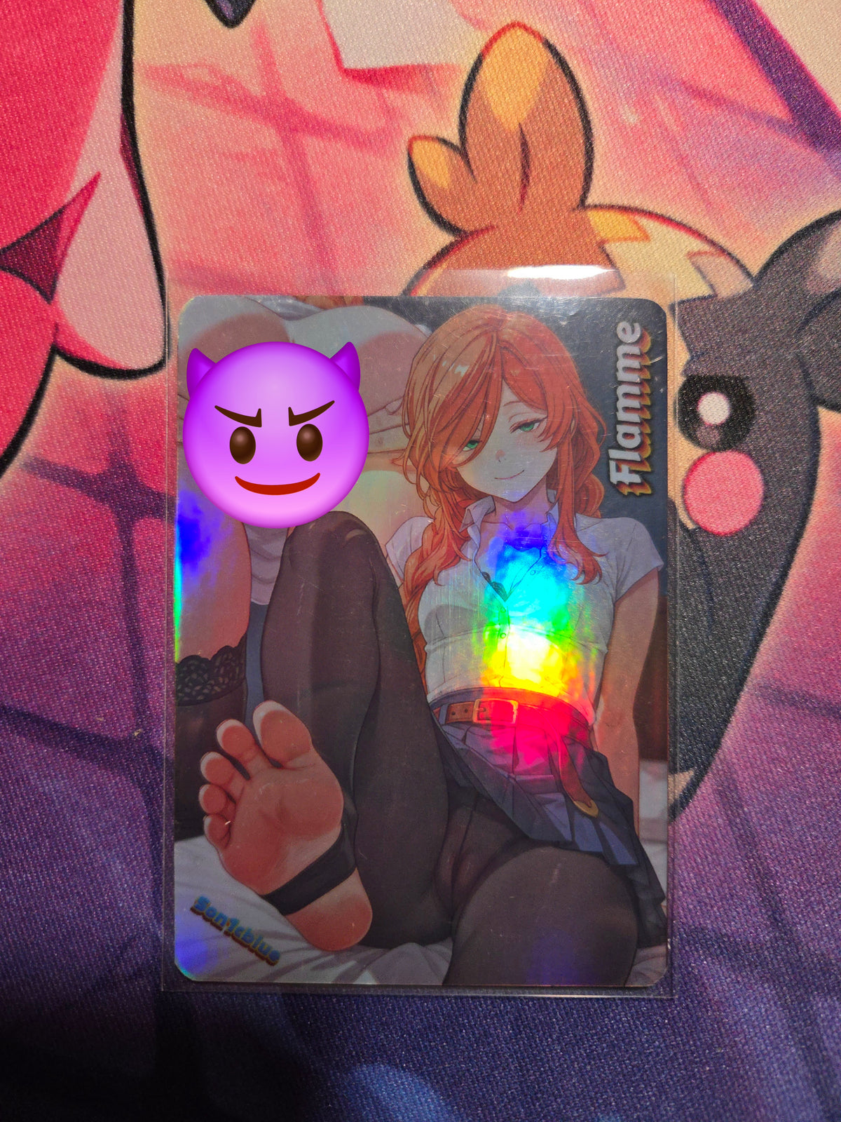 Flame Frieren Custom Non Glow Holo Waifu card Spicy Feet Art