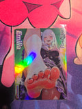 Emilia Re:Zero Custom Non Glow holo Waifu card Feet art