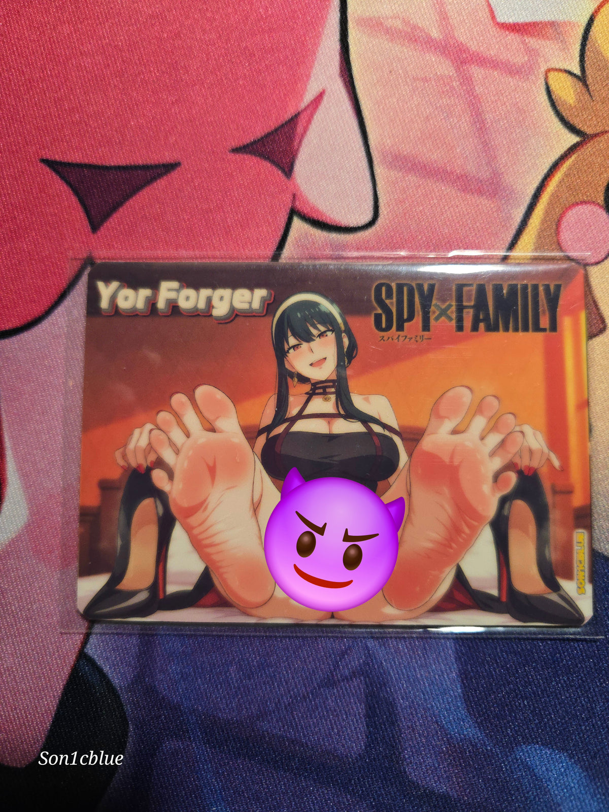 Yor Forger Spy Family Custom Glow Waifu card Feet Art 3
