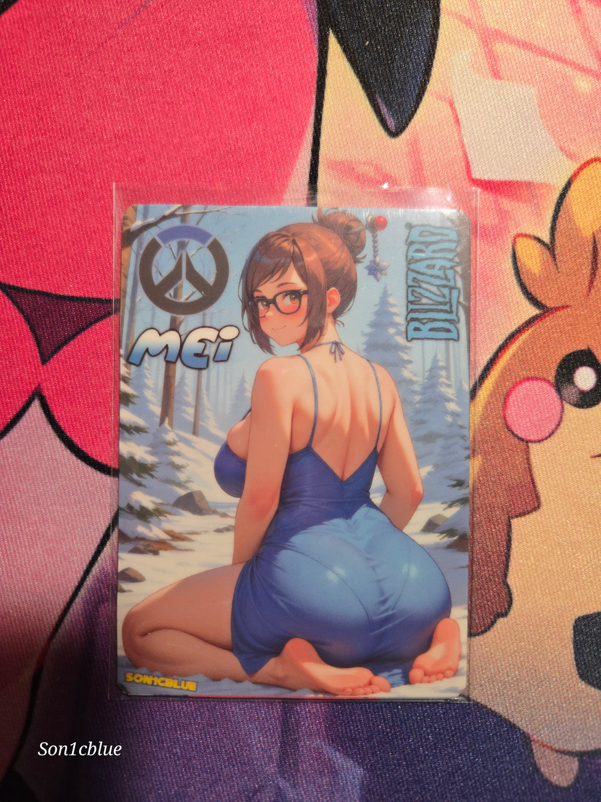 Mei Overwatch Custom Glow Waifu card Feet Art