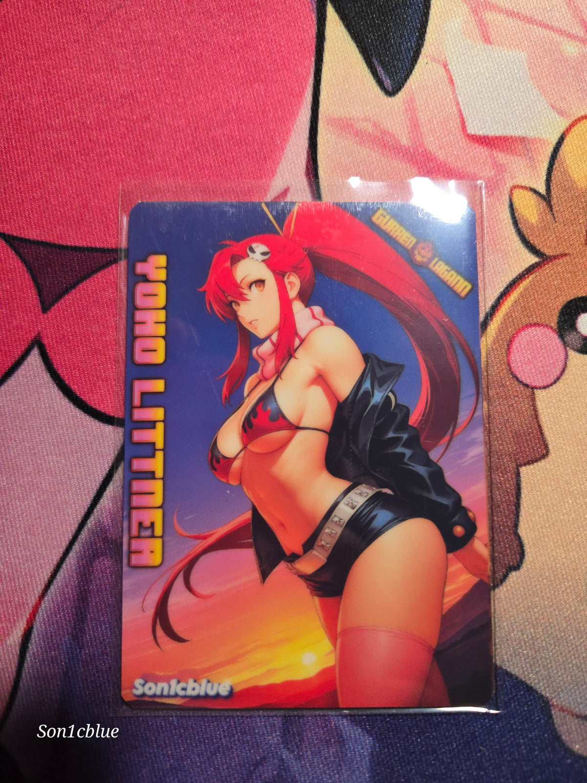 Yoko Littner Tengen Toppa Gurren Lagann Custom Glow Waifu card Fan Art 5