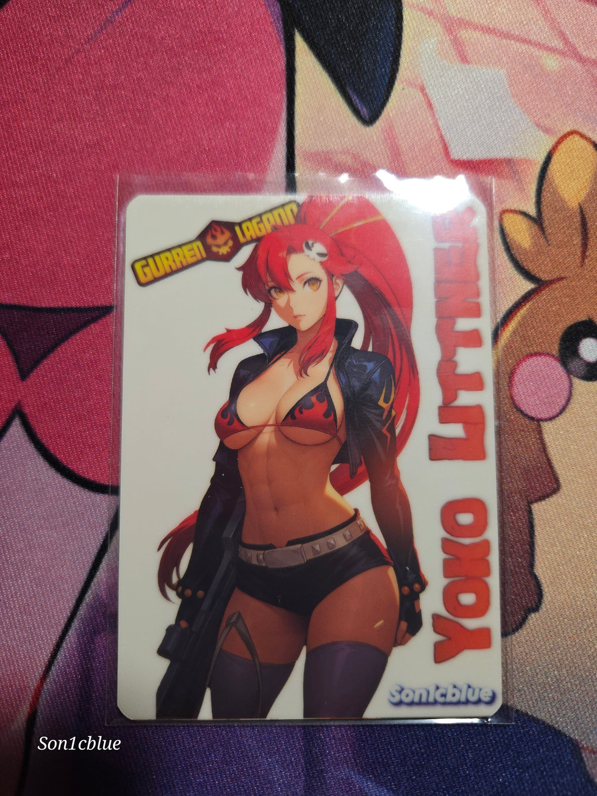 Yoko Littner Tengen Toppa Gurren Lagann Custom Glow Waifu card Fan Art 2