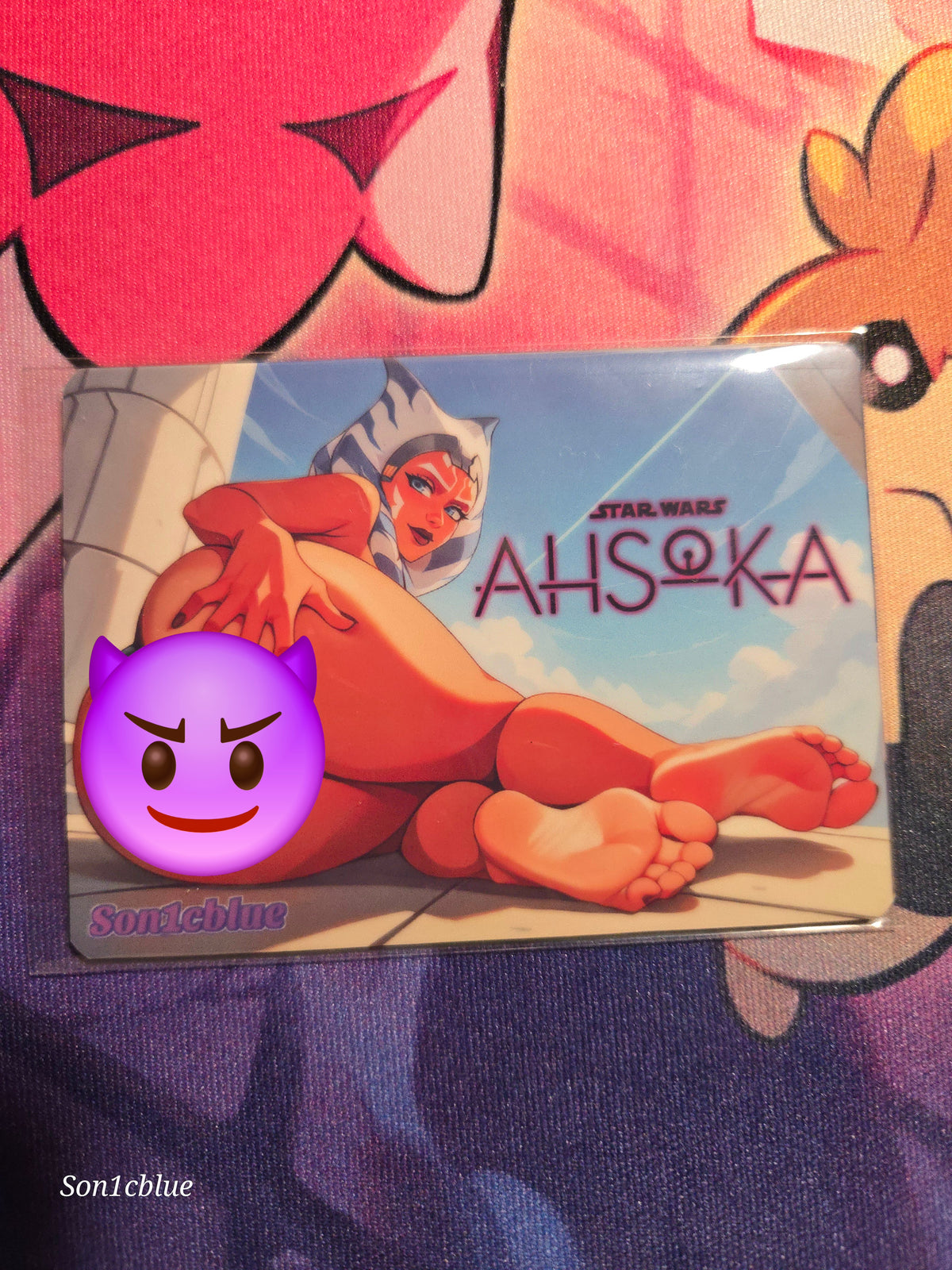 Ahsoka Star Wars Custom Glow Waifu card Feet art