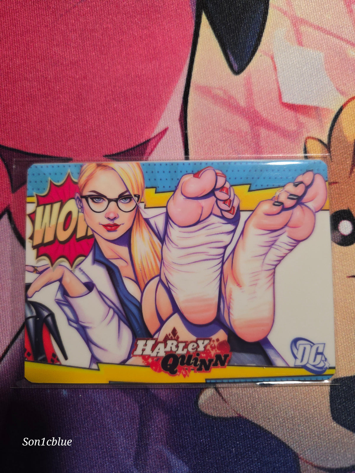 Harley Quinn DC Vixens Custom Glow Waifu card Feet Art