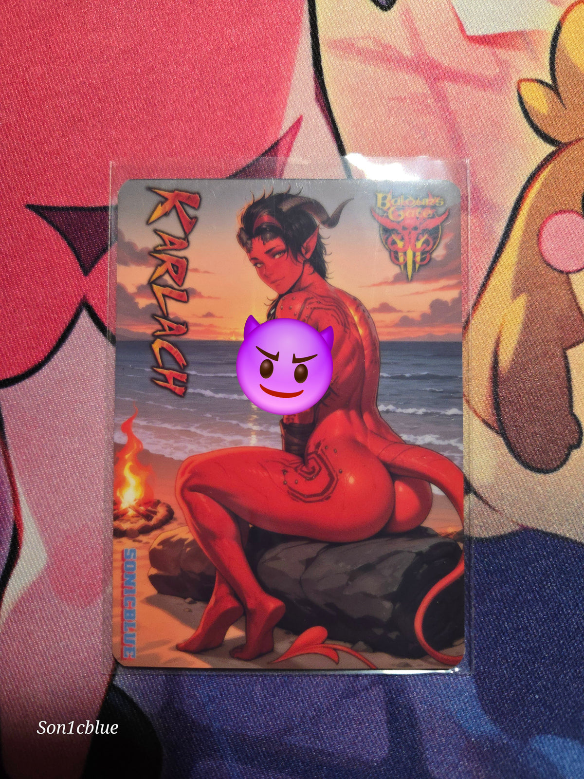 Karlach Baulders Gate Custom Glow Waifu card Feet Art 4