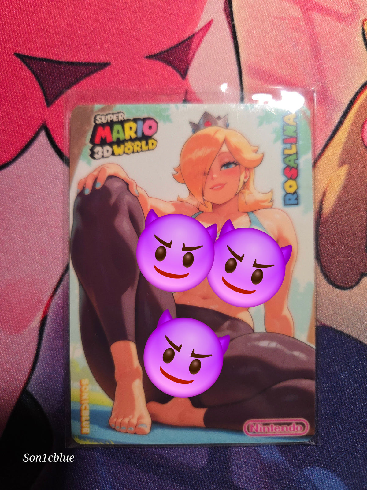 Princess Rosalina Mario Custom Glow Waifu card Feet art