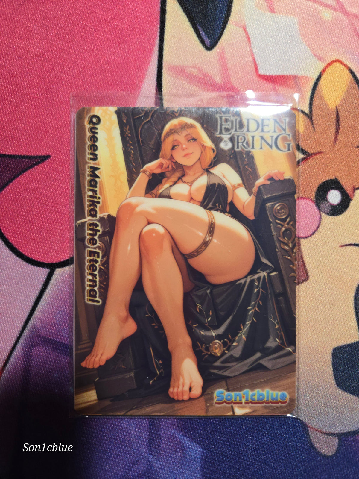 Queen Marika the Eternal Elden Ring Custom Glow Waifu card Feet Art