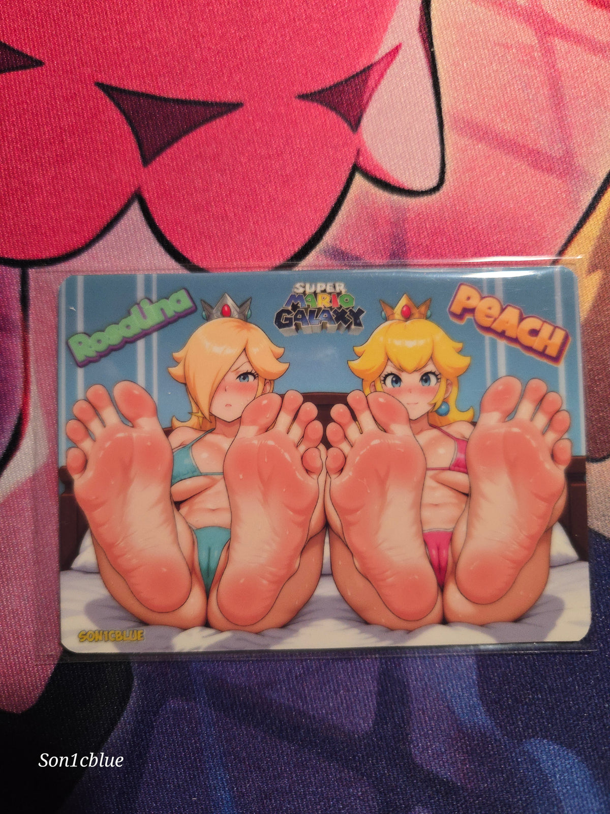 Rosalina & Peach Mario Custom Glow Waifu card Feet art