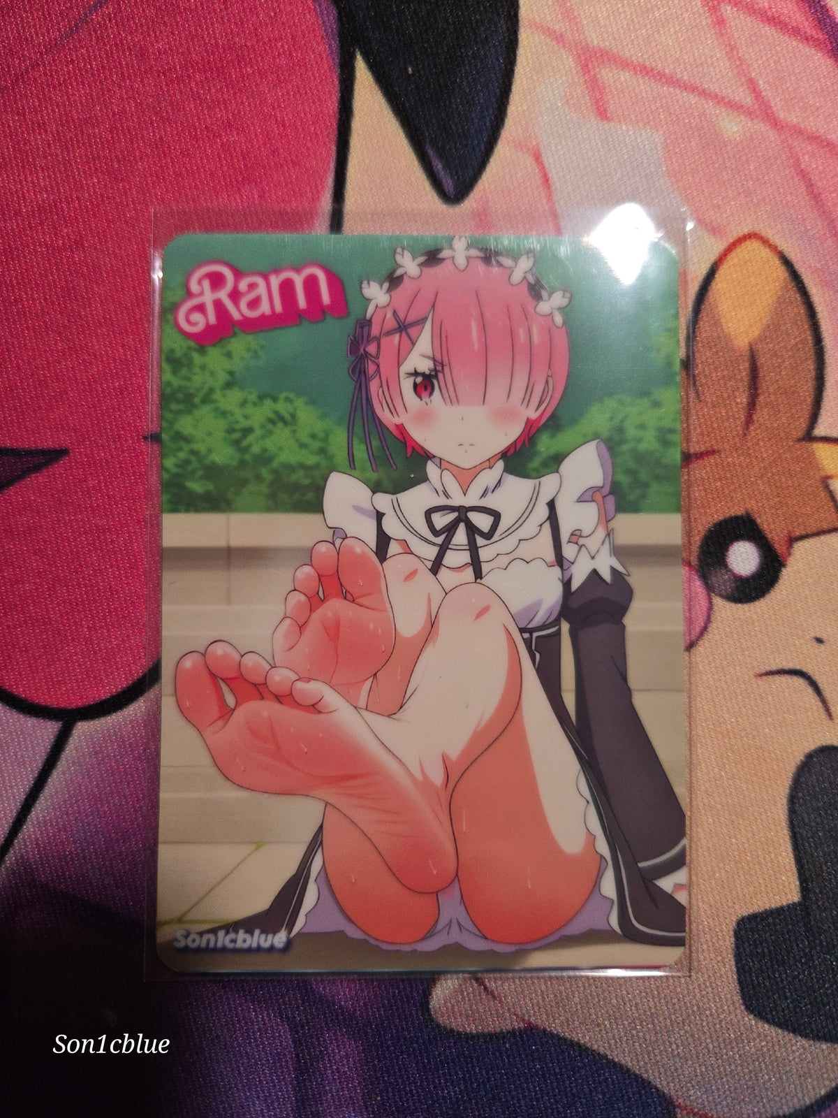 Ram Re:Zero Custom Glow Waifu card Feet Art