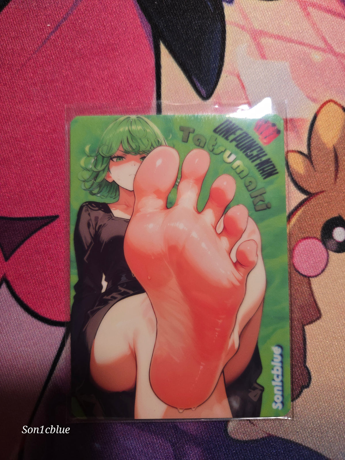 Tatsumaki One Punch Man Custom Glow Waifu card Feet Art