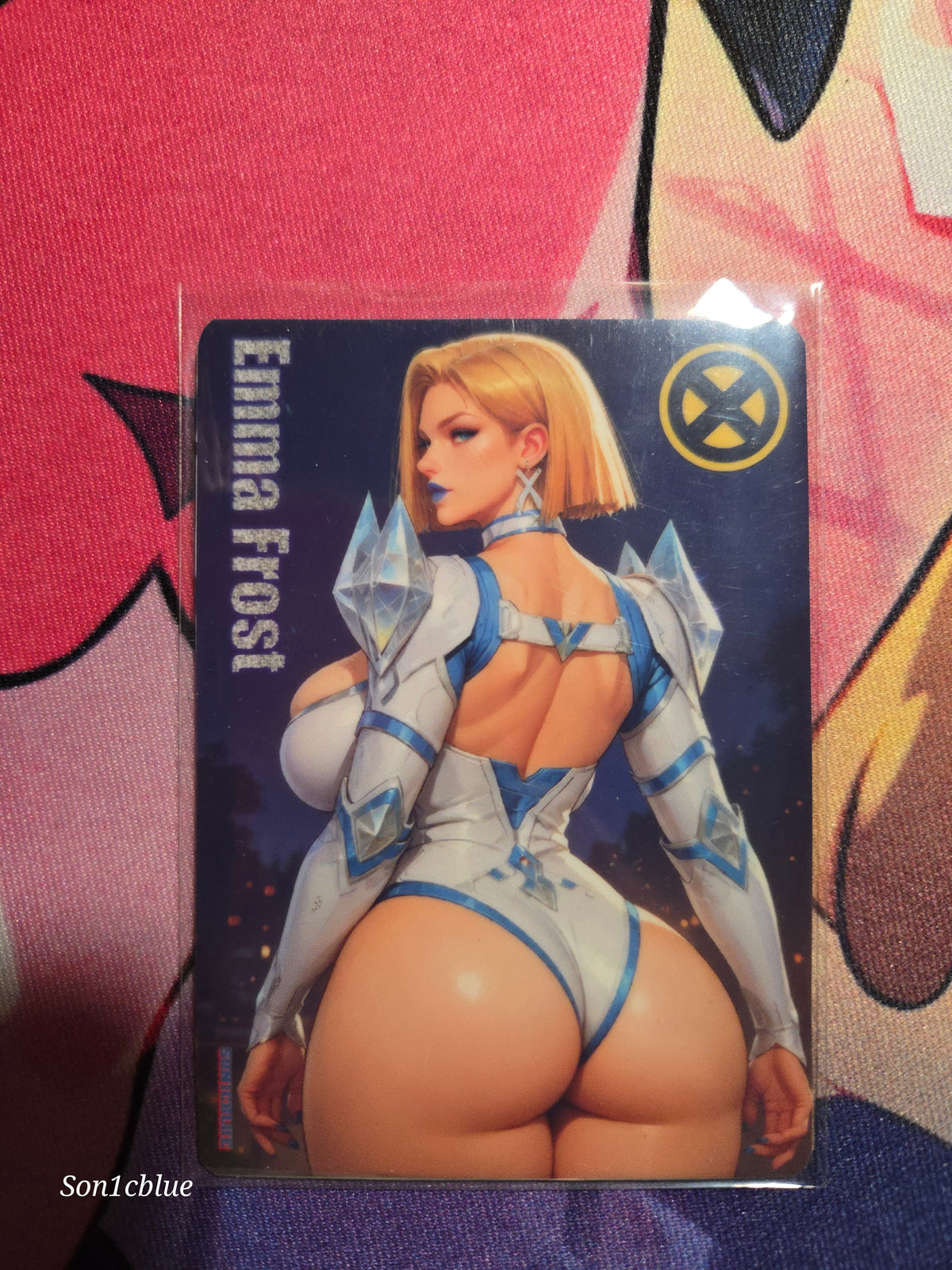 Emma Frost Marvel Custom Glow Waifu card Fan Art