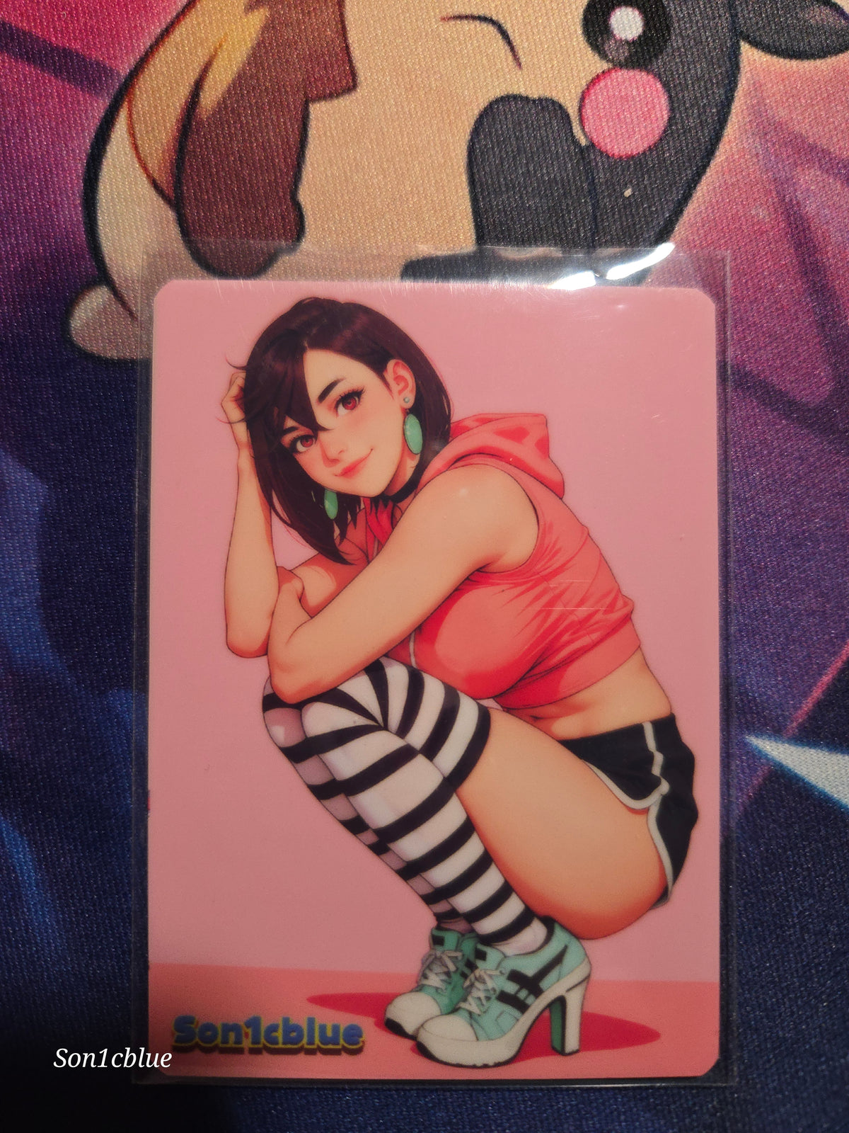 Momo Ayase Dandadan Custom Glow Waifu card Fan Art