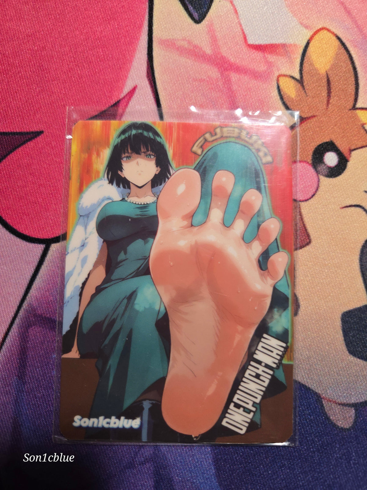 Fubuki One Punch Man Custom Glow Waifu card Feet Art