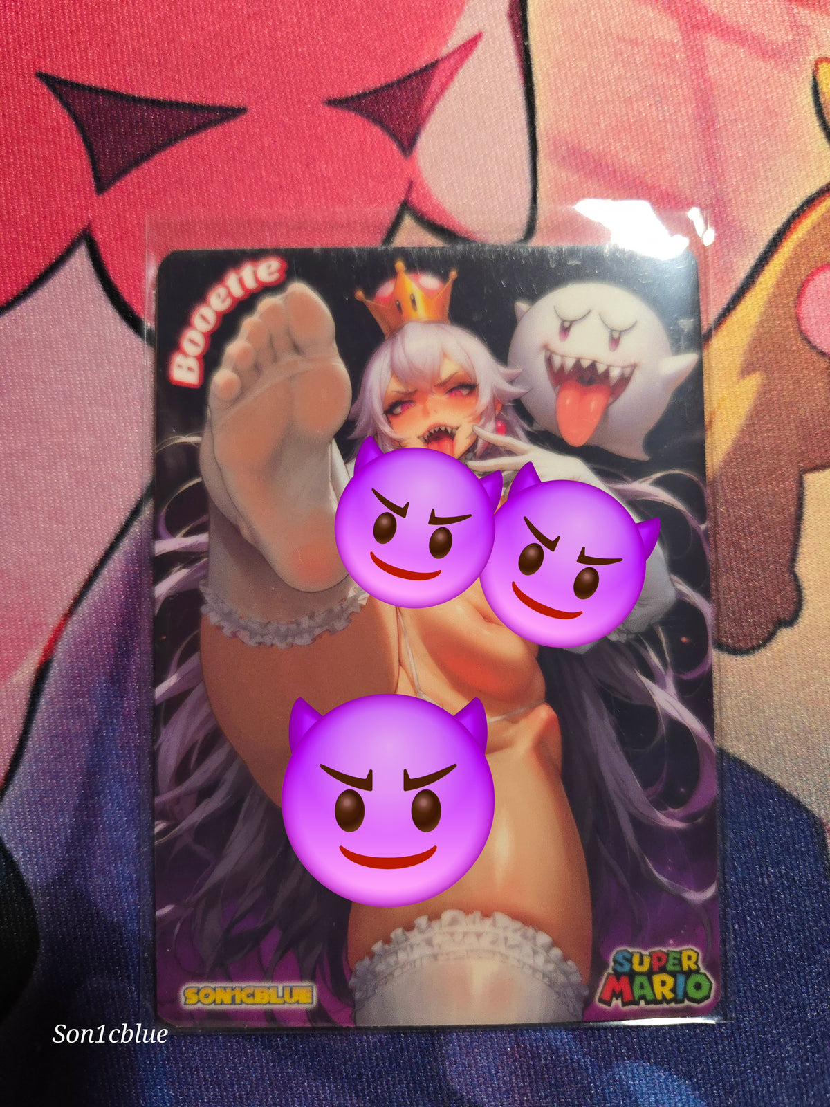 Booette Mario Custom Glow Waifu card Feet Art