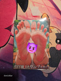 Emilia Re:Zero Custom Glow Waifu card Feet Art 4