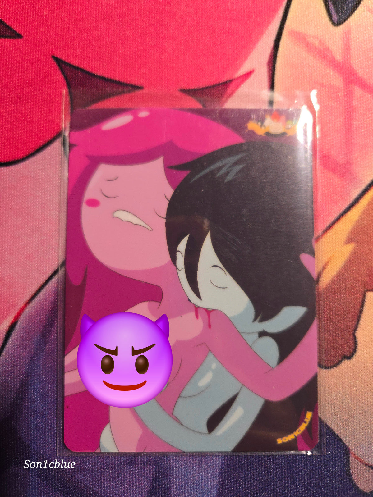 Princess Bubblegum & Marceline Adventure Time  Custom Glow Waifu card Fan art