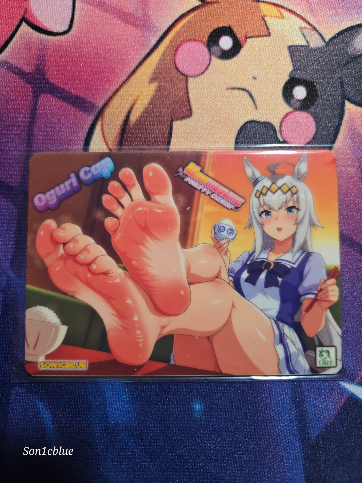 Oguri Cap Umamusume: Pretty Derby Custom Glow Waifu card Feet art