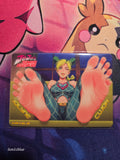 Jolyne Cujoh JoJo's Bizarre Adventure Custom Glow Waifu card Feet Art