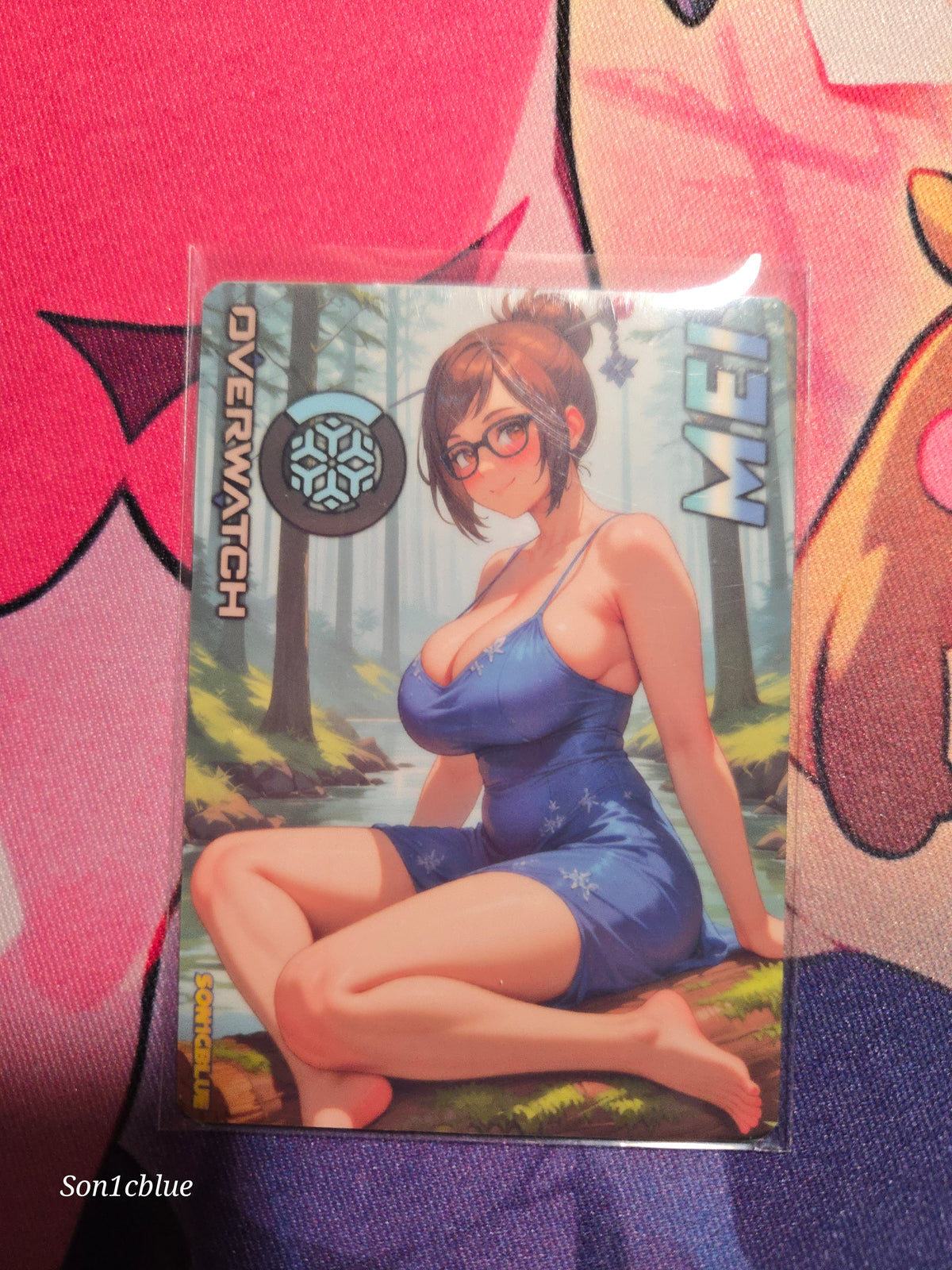 Mei Overwatch Custom Glow Waifu card Feet Art 2