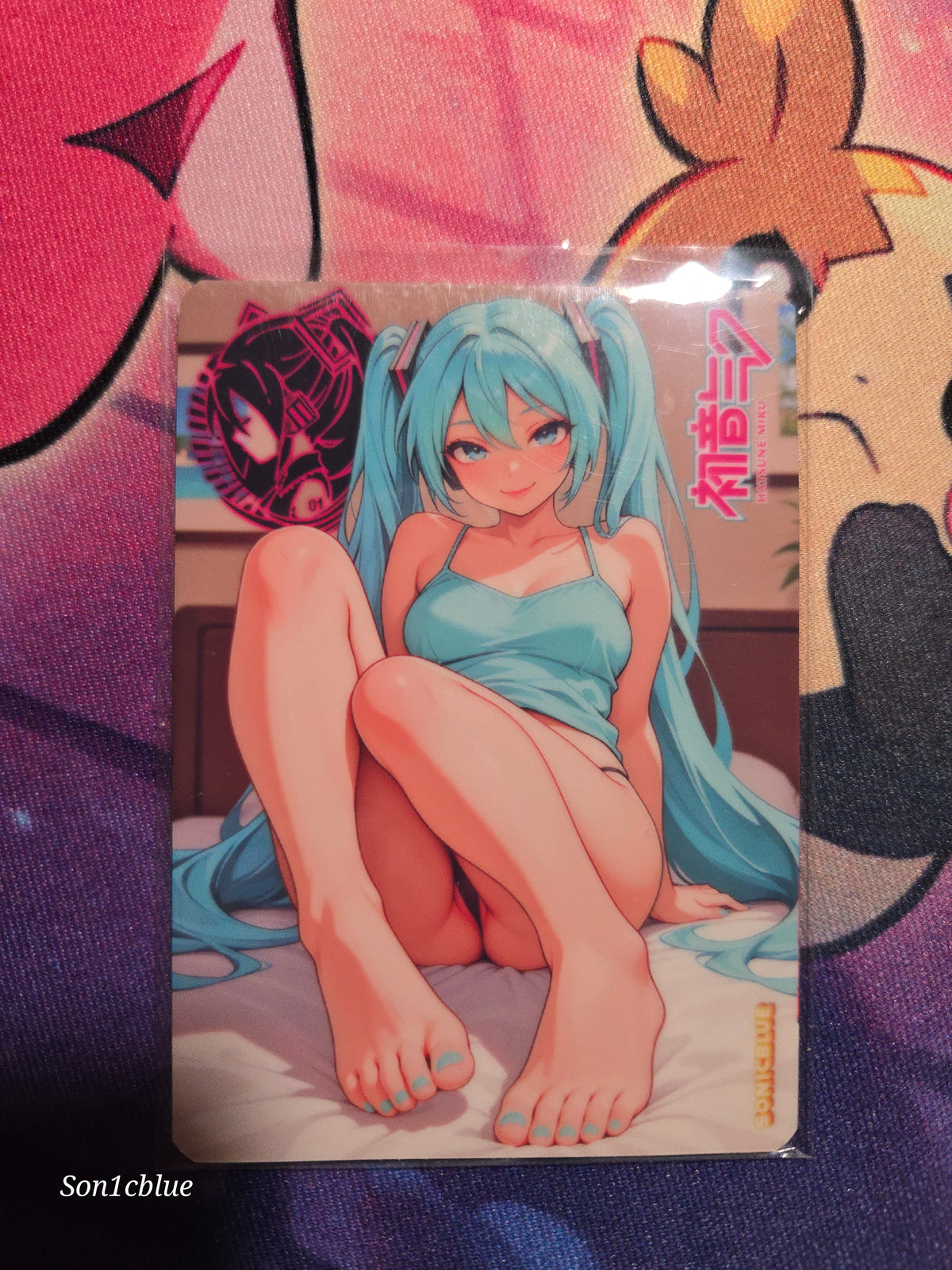 Hatsune Miku Custom Glow Waifu card Feet Art