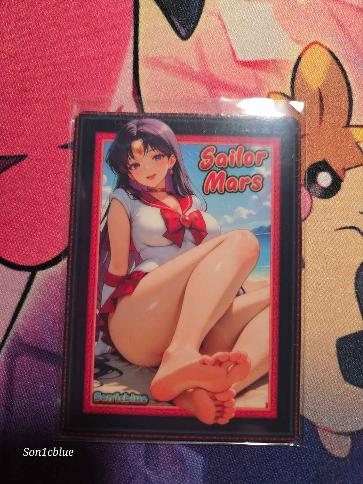 Sailor Mars Custom Glow Waifu card Feet Art